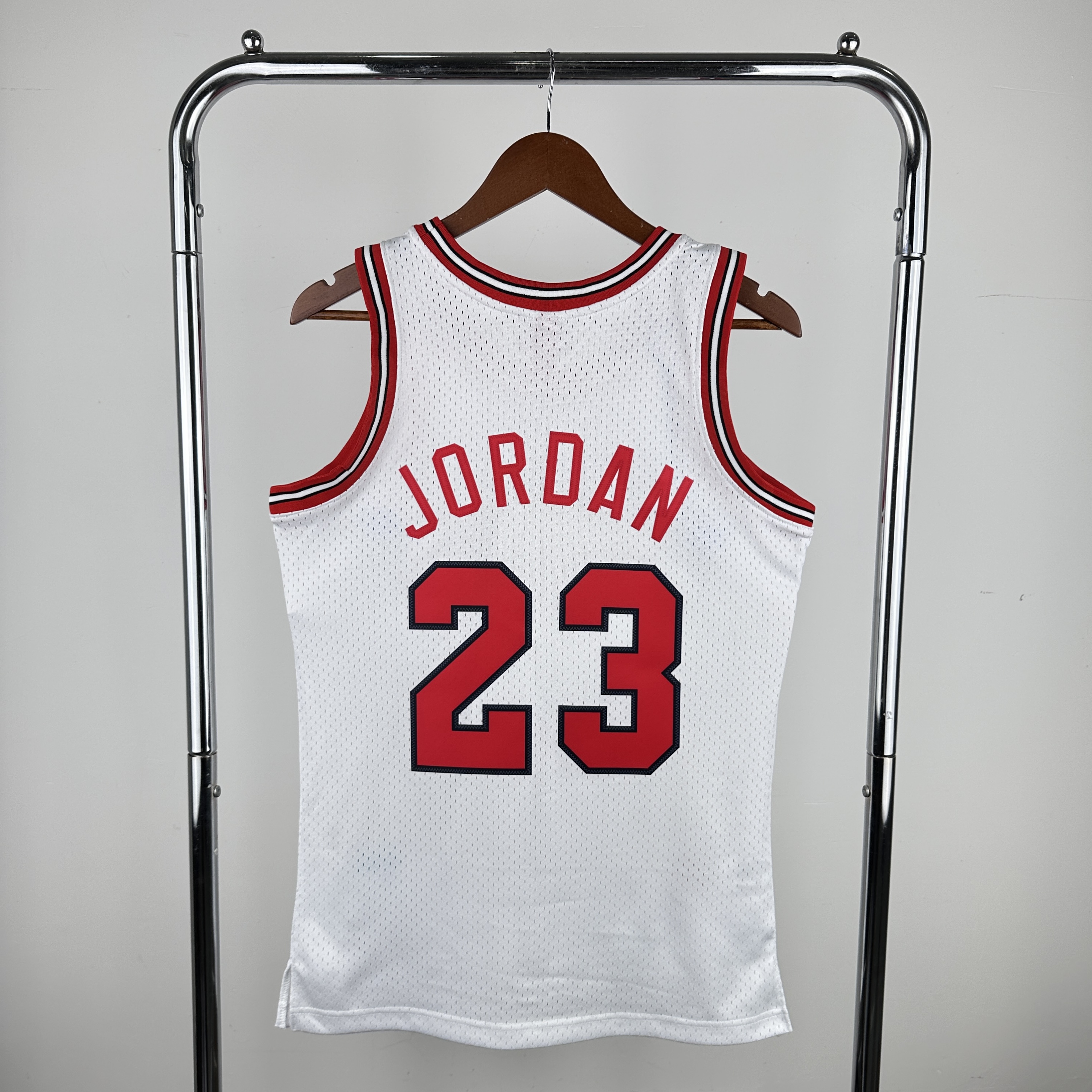Men Chicago Bulls #23 Jordan White Throwback 2024 NBA Jersey->miami heat->NBA Jersey